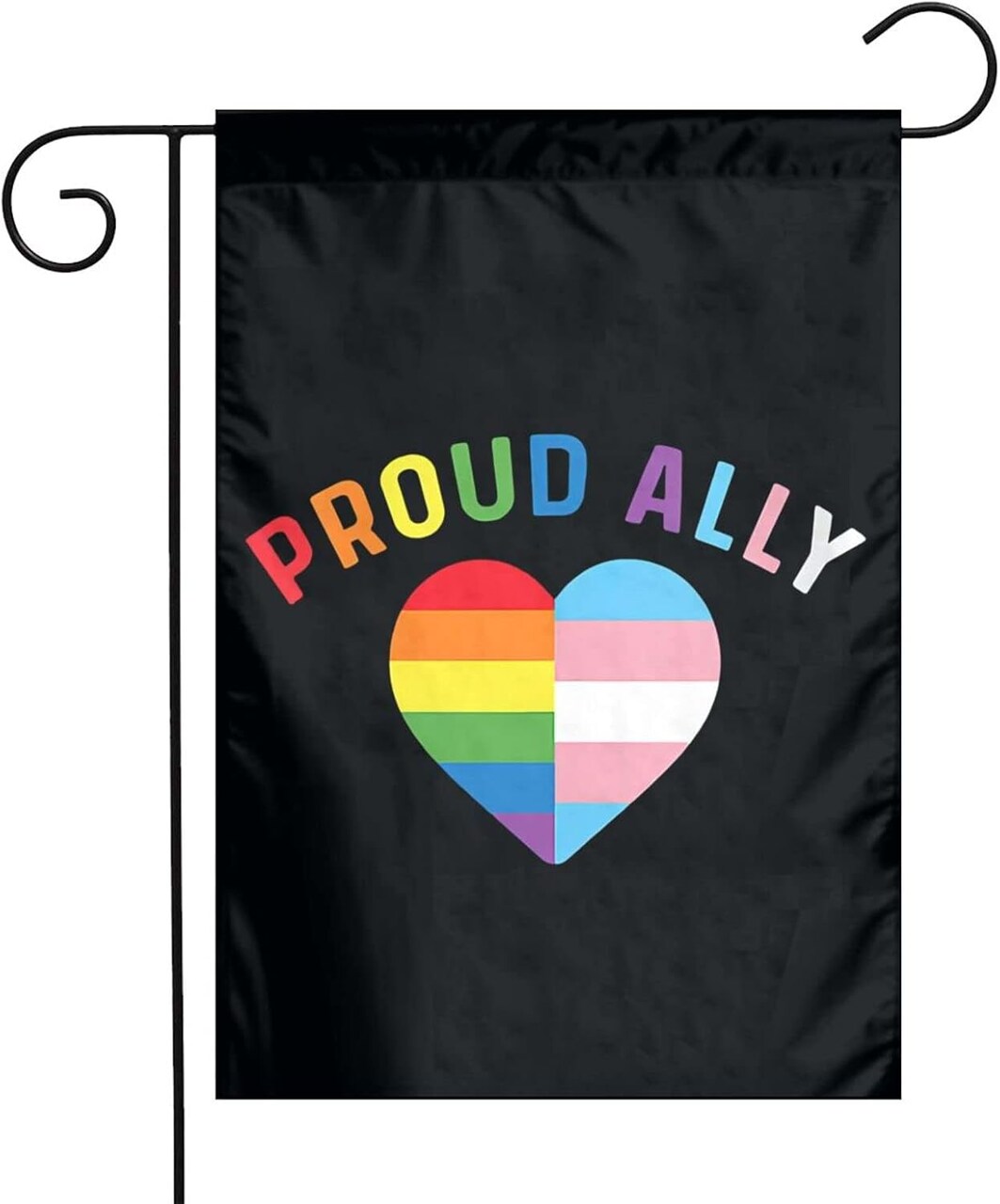 Pride Month Garden Flag Decoration 12x18 Inch Double Sided (Ally 1)
